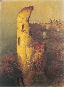 Wojciech Gerson Ruins of castle tower in Ojcow Spain oil painting artist